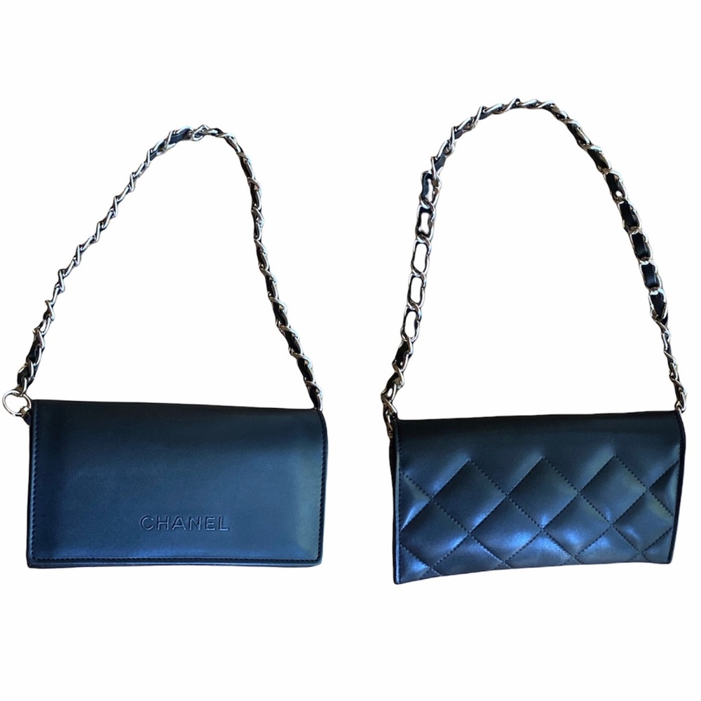 CHANEL Lambskin Quilted Leather Sunglass Case Bag